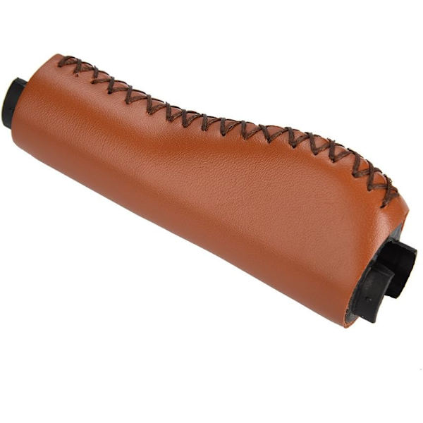 par med låsbare sykkelstyrer, Retro sykkelstyrer i skinn, brun