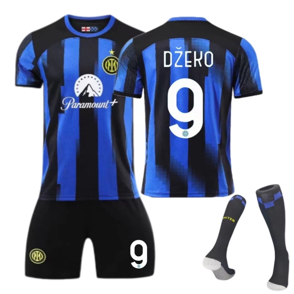 23-24 Inter Milan hemmatröja nr 10 Lautaro 9 Zeko fotbollsdräkt för vuxna för barn Size 9 socks 28