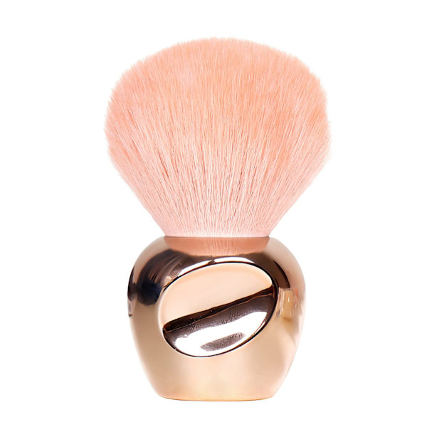 Sminkepulverbørste, rouge-børster, store ansiktsbørster for løst eller presset settingpudder, bronzer-børster med plysjfibre