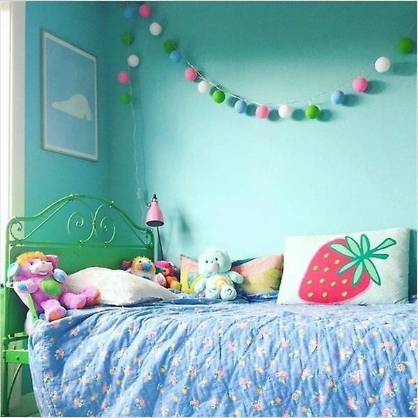 2,2m 20 palloa Vintage/Söpö pastell/Puhdas valkoinen söpö puuvillaköysi Fairy Lights Party Koti Piha Häät Romanttinen joulukoriste - Täydellinen 7