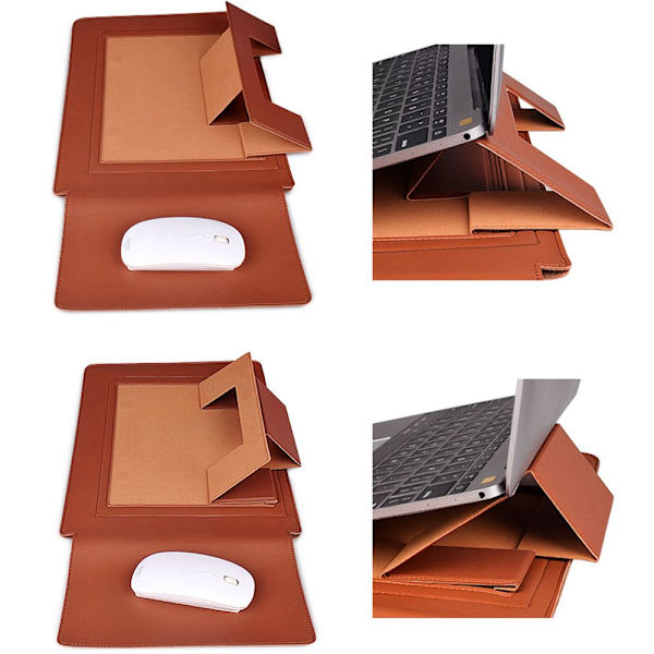 Kannettavan tietokoneen kotelo Case Macbookille HP Dell Lenovo Huawei BRUN Ruskea Brown 13-13.3 inch
