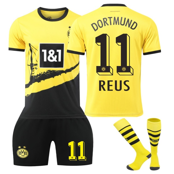 23-24 Dortmund hemmatröja nr 11 Reus fotbollströja 9 Allais 22 Bellingham barn tröja set 2324 Home No. 11 22 yards