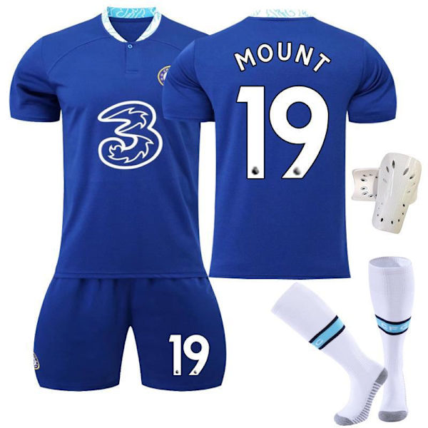 22-23 Chelsea kotipaita No. 9 Aubameyang 7 Kante 10 Pulisic jalkapalloasu setti 19 Mount paita No. 11 Felix with socks #XS