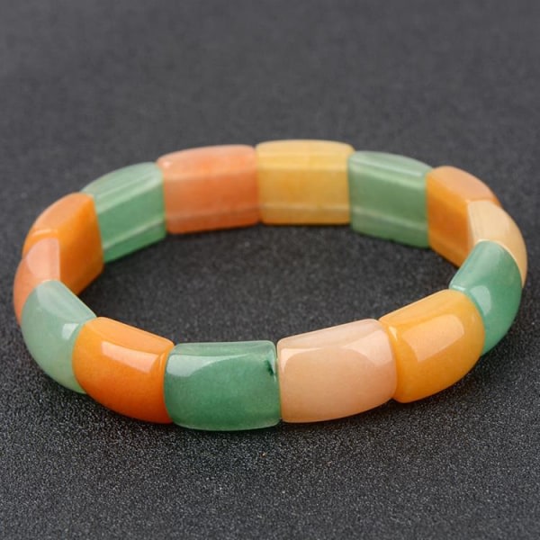Naturliga färgglada Jade armband för kvinnor Äkta breda armband