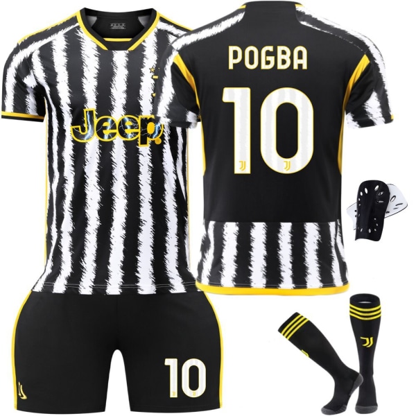 23-24 Juventus koti jalkapalloasu uusi setti nro 9 Hove 22 Di Maria 10 Pogba 7 Chiesa No. 10 Protective Gear with Socks XS