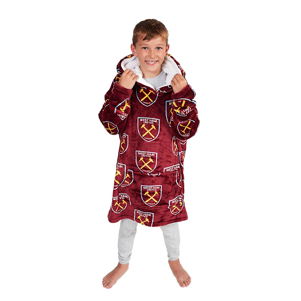 West Ham United Crest Wearable Hooded Fleece - Kids