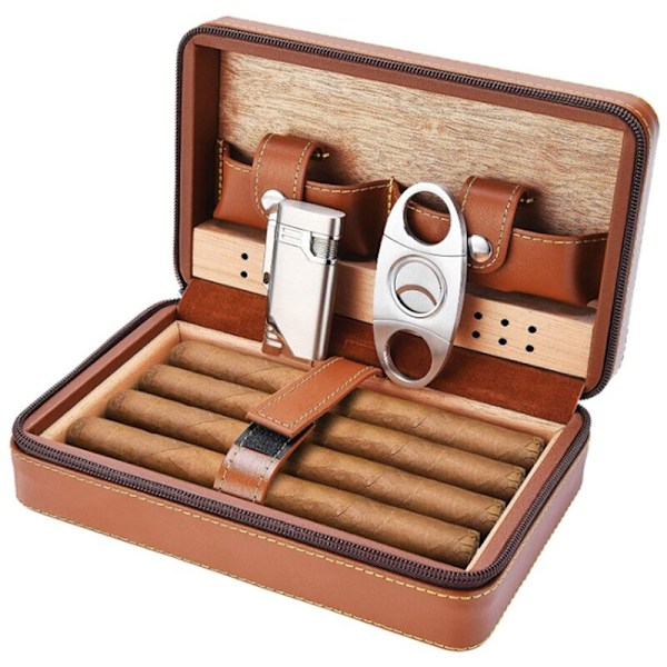 Cigaropbevaring Cigarhumidorer Cigarhumidor Etui Bærbar