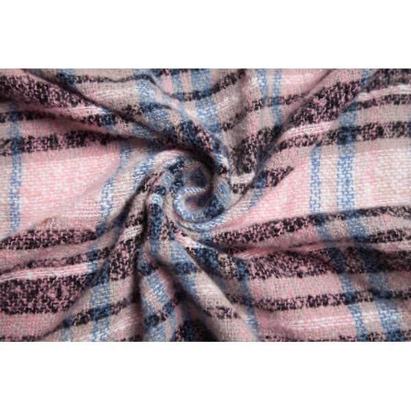 Vinter skjerf for kvinner, trekantstrikket skjerf, avslappet pledd i rutete stil, pashmina sjal og omslag for kvinner