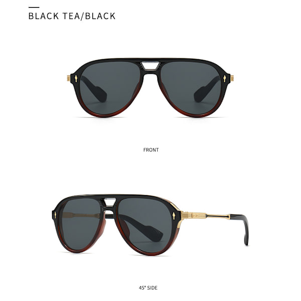 2024 pilotbriller for menn retro dobbel bro kvadratiske solbriller solbriller lager engros 6052 C6 C6 Fashion