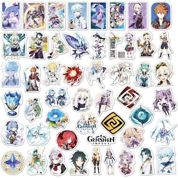 100 Genshin Impact Anime Klistermærker til Laptop Genshin Impact