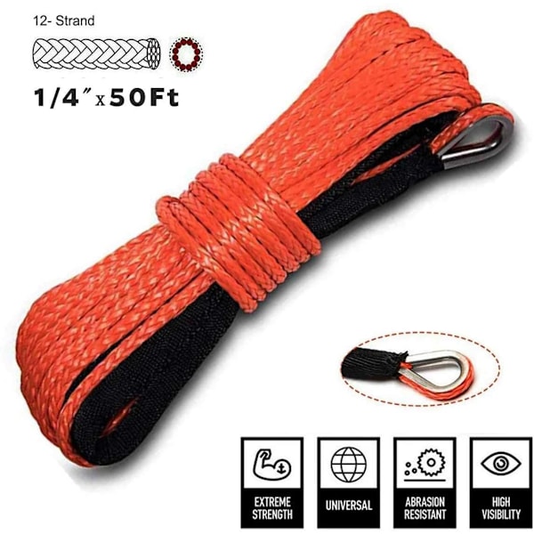 Syntetisk spiltov - Nylon syntetisk spiltov + indkapslet syntetisk spil til ATV UTV spil SUV lastbil spil