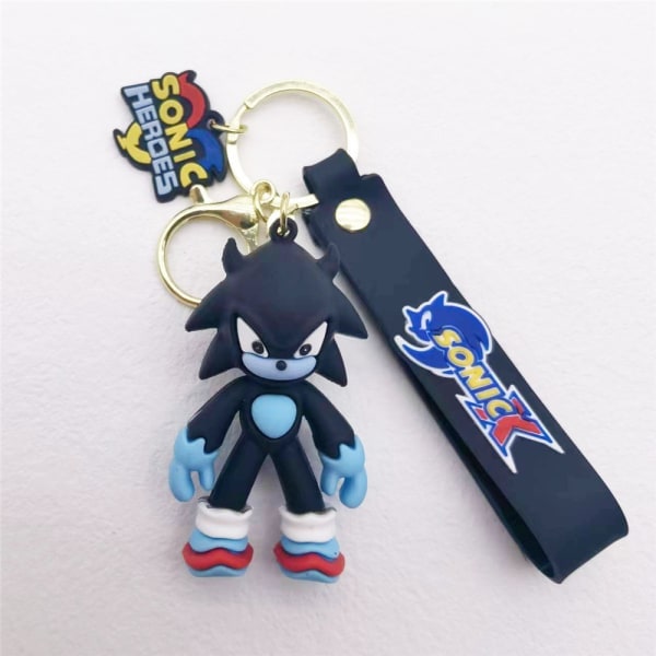 PC Sonic the Hedgehog nøglering nøglering vedhæng til rygsæk sort IC