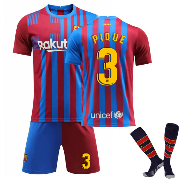 2022 Barcelona Hemmet Shirt Set Barn Vuxna Fotbollströja Träningströja No.3 PIQUE No. 3 PIQUE 28