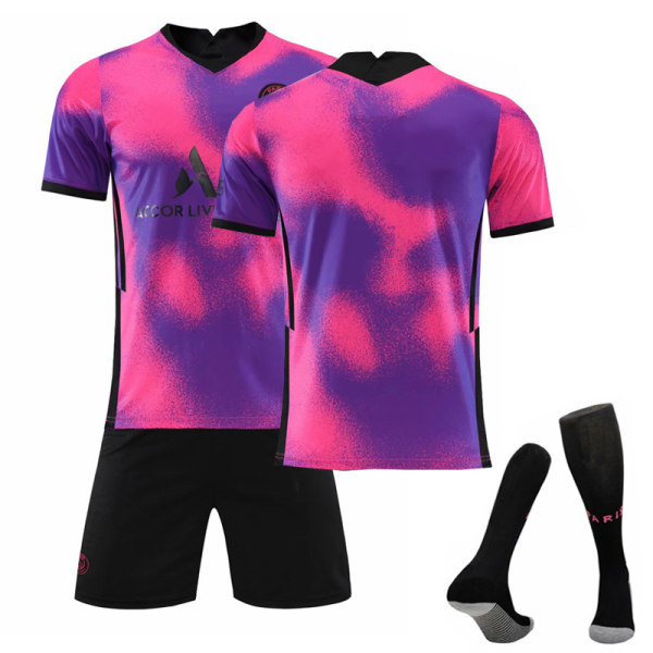 Fotballdrakt Paris rosa 22-23 nr. 7 nr. 10 nr. 30 draktsett utenlandshandel stor mengde pris Paris 11 with socks XL#