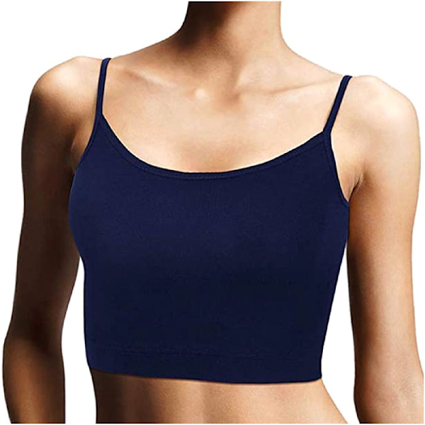 Spaghetti strop tank top camisole top crop tank top til sport yoga