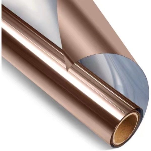 Yksisuuntainen peiliikkuna kalvo Auringon estävä lasitarra - varastossa Ruskea-hopea Brown-silver 40x200 cm