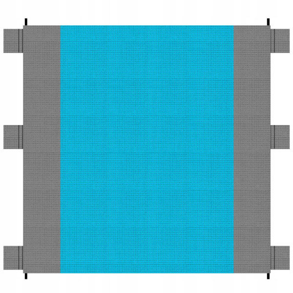 TG Stor Strandtæppe - Vandresistent - 208 x 208 cm multifarvet