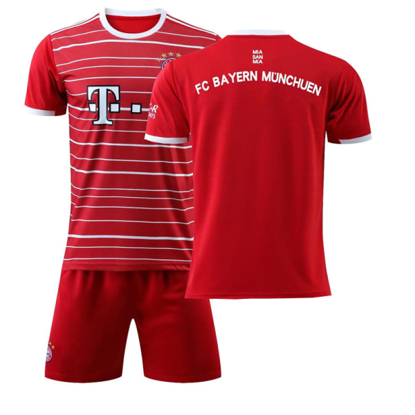 Ny Bayern hjemme nr. 9 Lewandowski nr. 25 Muller trøje fodbolduniform dragt nr. 10 Sane herre- og dame sportstøj Size 10 with socks Size 24 height 130cm-140cm