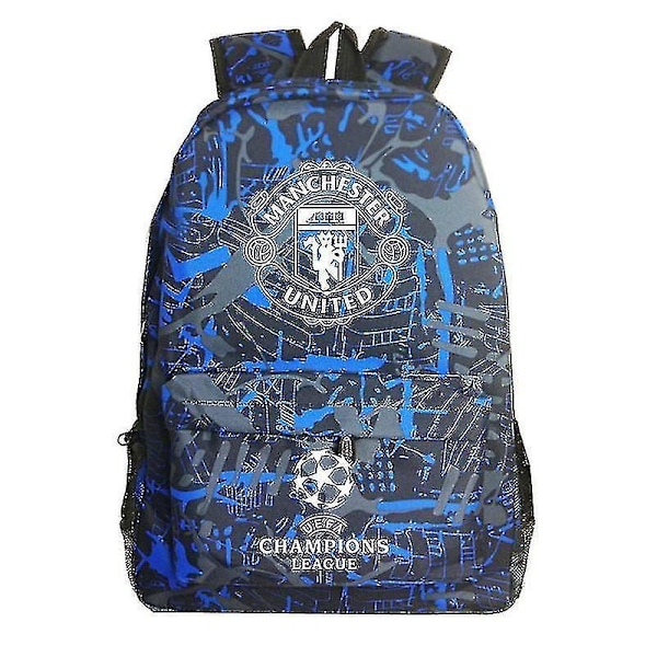 Graffiti Manchester United Uefa Champions League Shoulder Bag Fan Backpack Student School Bag Storage - Perfect