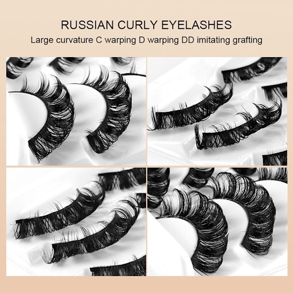 4 par lösögonfransar Ryska Strip Lashes 4003 4003 4003 4003