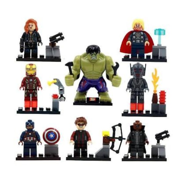 8 kpl Avengers Hulk -minifiguureja rakennuspalikoista 8PCS
