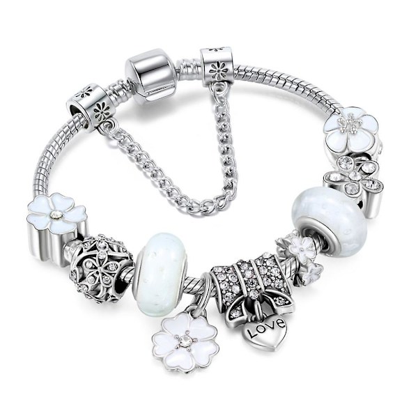 Nyt varmt sælgende krystal charme armbånd til kvinder perler passer til original armbånd armbånd Pandora stil juvel 21CM