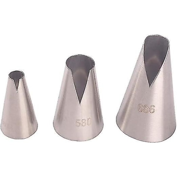 3pcs stainless steel St Honore nozzle, Saint Honor nozzle