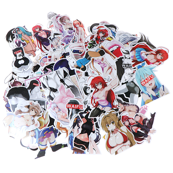 100 stk Sexy Jenter Anime Klistremerker DIY Scrapbook Koffert Laptop