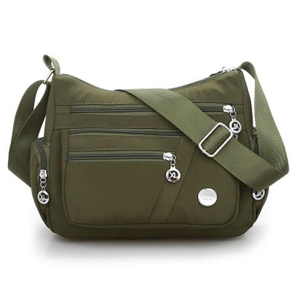 Vanntett nylon enkel skulder crossbody håndveske ArmyGreen