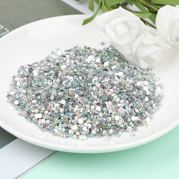 10,000 pcs 3MM Sparkling Resin Rhinestone Flatback Crystal Decor