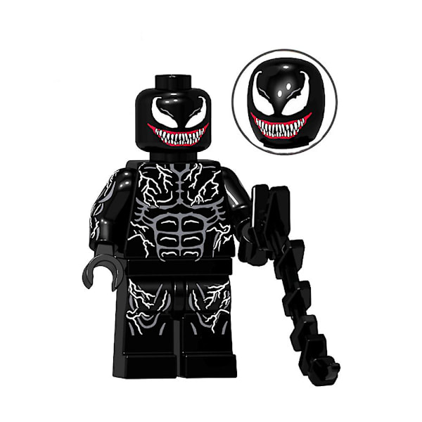 8 stk. Superhelt-serie Minifigur Byggeklodser Sæt, Venom Spiderman Mini Actionfigurer Legetøj Gave Hjemmedekoration