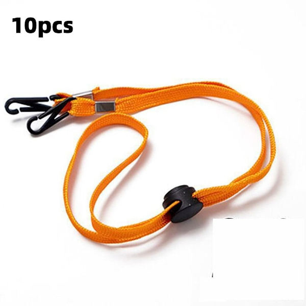 10 stk. Hat Chinstrap Vindtæt hat strop GUL yellow