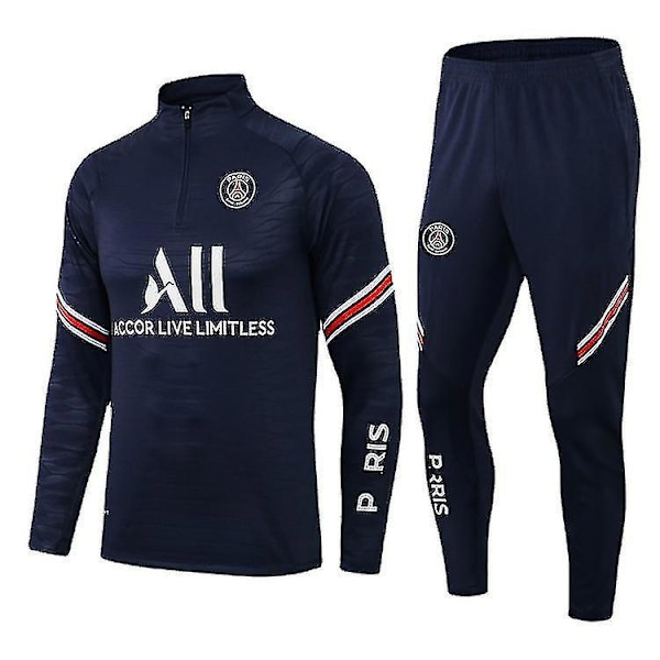 2021 Fotboll Paris Jersey Jacka Sportkläder Caddy Vuxen Kostym Royal Blå Royal Blå royal blue 14 135 cm