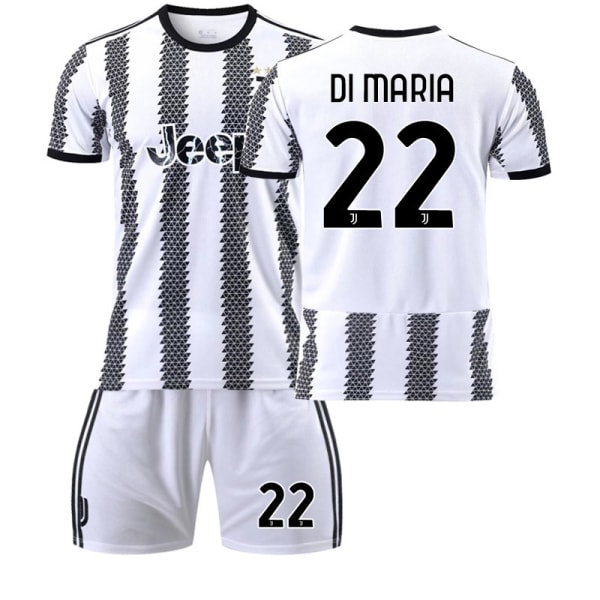 22-23 Ny version Juventus nr. 7 Hovey nr. 10 Pogba 22 Di Maria 10 Dybala fodboldtrøje sæt 2223 Juventus No. 22 #2XL