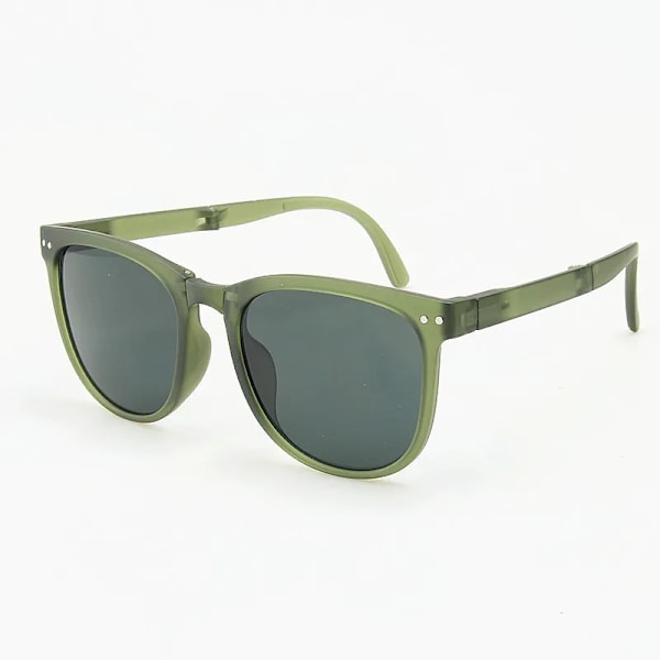 2024 Retro taittuvat aurinkolasit laukulla Muoti Ulkoilu Ajo Kalastus Taitettavat Aurinkolasit Naisille ja Miehille TR90-C7 Fashion Folding Sunglasses