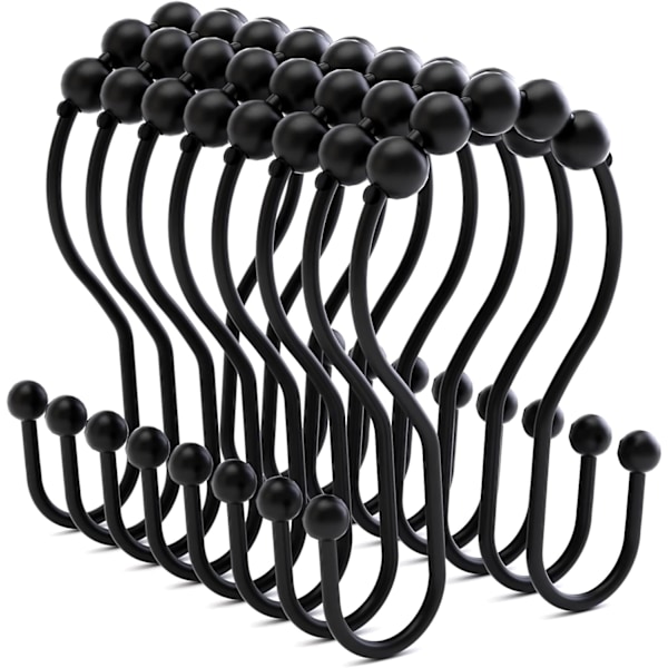 Shower Curtain Hooks Bathway Shower Curtain Rings Black Shower Curtain Hooks , Shower Hooks for Shower Curtain Liner Bathroom Shower Rod Hook