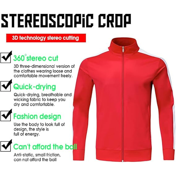 Sportkläder för män Sport Gym Träning Kläder Sportkläder Set med Full Zip Män XL