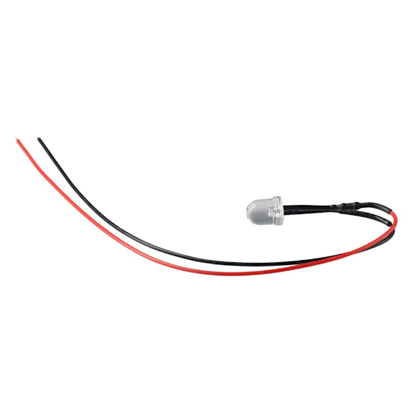 10 förkopplade LED-dioder, vita, 8 mm white 8mm-8mm