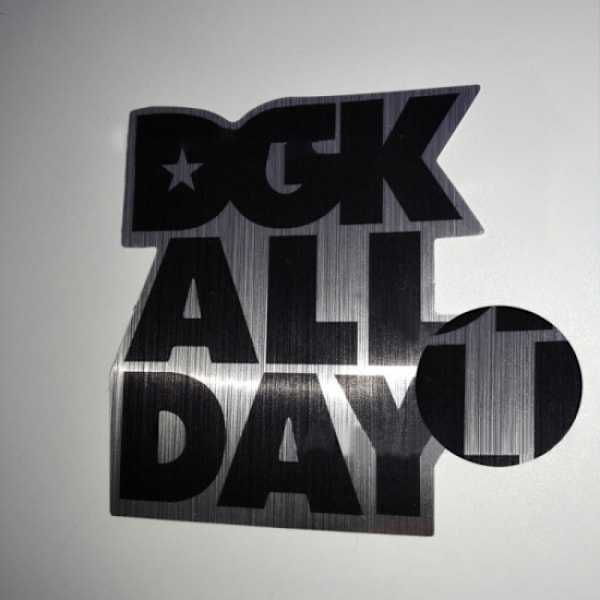 50x Faux Metal Trendy Stickers, Metal #1 Silver