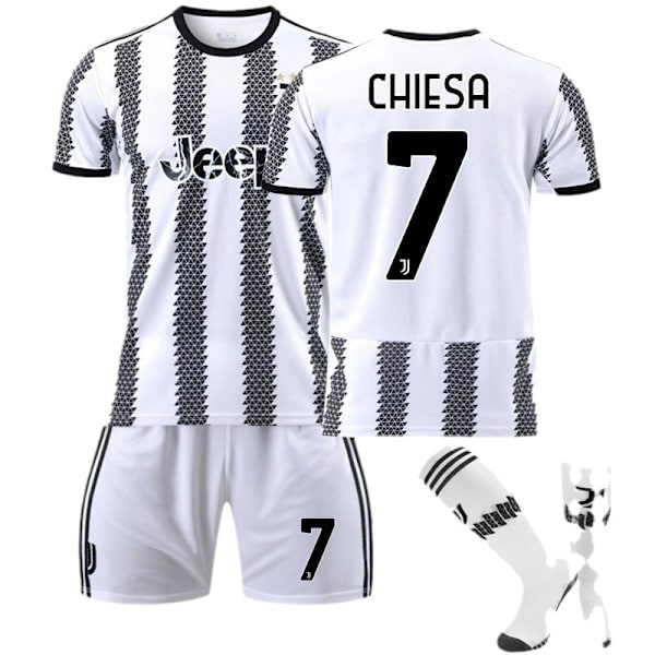 Fotballdraktsett Juventus 22-23 Ny Versjon Nr. 7 Hovey Nr. 10 Pogba 22 Di Maria 10 Dybala No. 10 Dybala with socks + gear #24