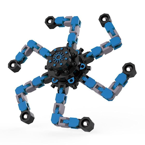 3-pak Fingertip Gyro Fidget Spinner, DIY Deformerbare Kjeder Lenker Fingertip Spinning Robot for Voksne og Barn