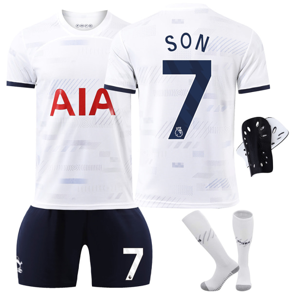 23-24 Tottenham Hotspur hjemme fodboldtrøje nr. 7 Son Heung-min 9 Richarlison 17 Romero trøje børne- og herresæt Size 7 socks 18 yards