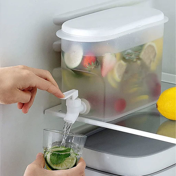 Køleskabskrukke, Ispitcherskænde med hane, 3,5 liter stor kapacitet tekande limonadekande drikkevaredispenser