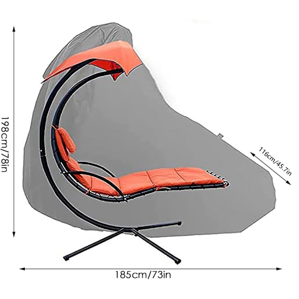Oxford Klæde Hængende Solstol Betræk til Havegynge, Vinterhave, Græsplæne, Møbelbeskyttelse