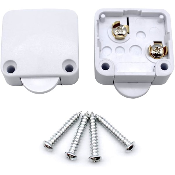 White - 2 pcs cabinet door switch cabinet switch light switch automatic cabinet switch,.