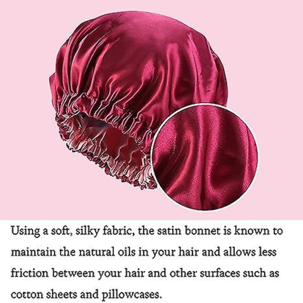 Silk Bonnet Satin Bonnet För Sovhuv Med Cap