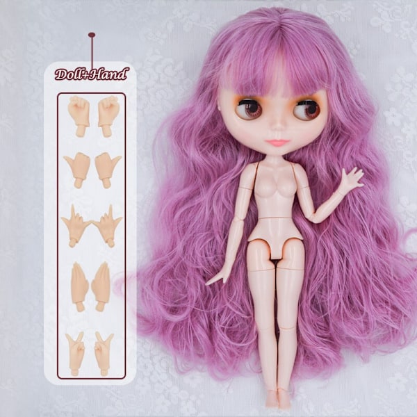 Neo Blyth Doll Anpassad NBL Glansig Ansikte, 1/6 OB24 BJD Blyth Doll Anpassad Blyth Dockor för Flickor, Present för Samling NBL09 HNBL09