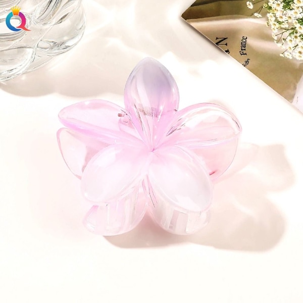 Large Flower Hair Clip Flower Shape Claw Clips PINK WHITE