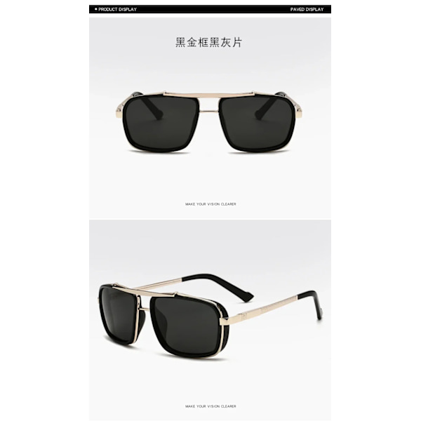 Square Pilot Wholesale Custom 2024 Gafas De Sol Driving Aviation Metal Shades Polarized Men's Sun Glasses 2024 Sport Sunglasses C3 Fashion sunglasses
