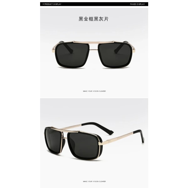 Square Pilot Wholesale Custom 2024 Solbriller for Kjøring Aviation Metal Shades Polariserte Herre Solbriller 2024 Sport Solbriller C4 Fashion sunglasses